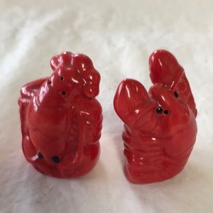 Lobster salt and pepper shakers